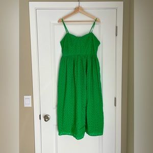Women's Sleeveless Eyelet Sun Dress - A New Day Green
